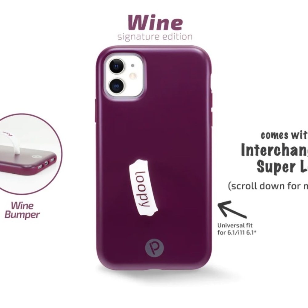 iPhone 11 Loopy Case Wine Righty